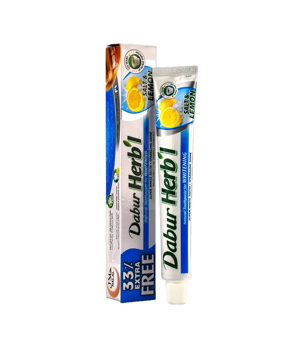 10134-main Зубна паста Лимон і Сіль (Lemon Salt Toothpaste Dabur) 100 Гр. - Зображення 1
