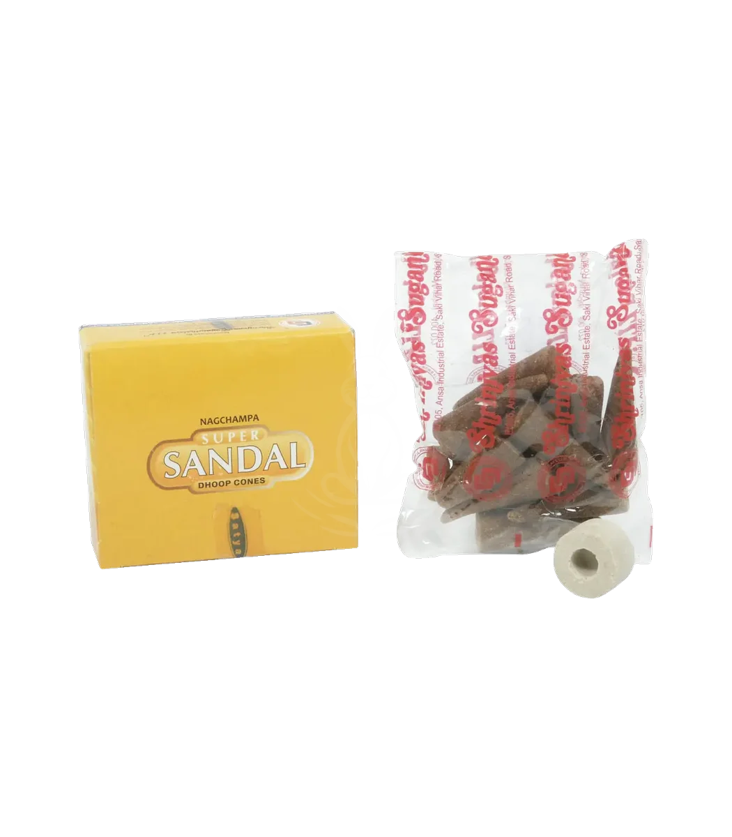 10245-main Супер Сандал Дхуп Конуси (Sandal Dhoop Cones Satya) 12 Штук. - Зображення 1