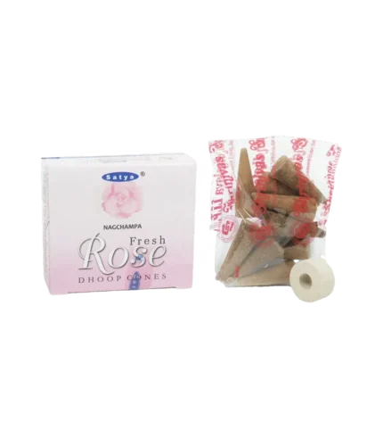 Фреш Роуз Дхуп Конуси (Fresh Rose Dhoop Cones Satya) 12 Штук.