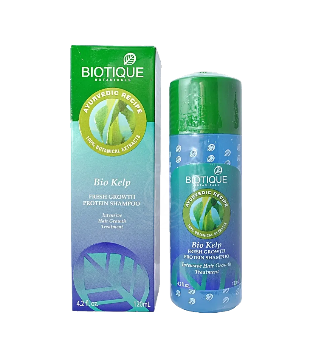 10375-main Шампунь для росту волосся з ламінарією (Bio Kelp Shampoo Biotique) 120 Мл. - Зображення 1