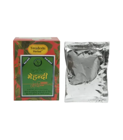 Фарба для волосся коричнева (Мехнді) (Swadeshi Herbal Mehndi Brown Khadi) 75 Гр.