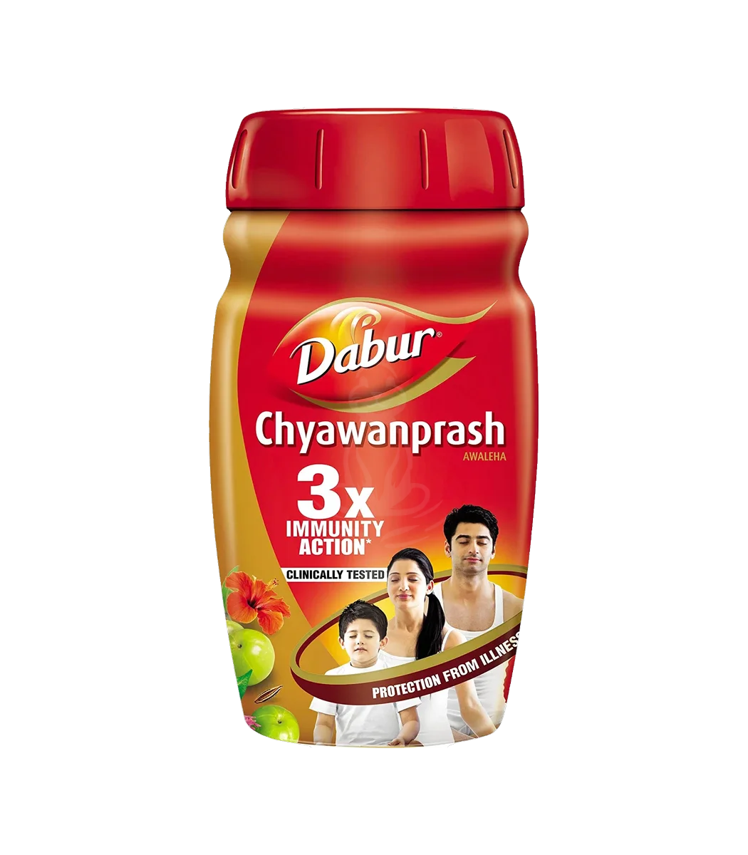 10460-main Чаванпраш 3*імунітет Ред (з медом) (Chyawanprash 3*Imunity Red (with honey) Dabur) 500 Гр. - Зображення 1